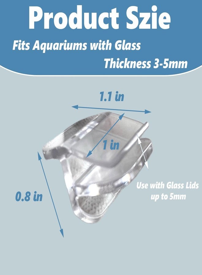 auaurly 10 PCS Rimless Aquarium Clips for 1/8" to 3/16" Glass,Top Mounting Support Holder Clamp Replacements for Rimless Tank Lids - Image 2